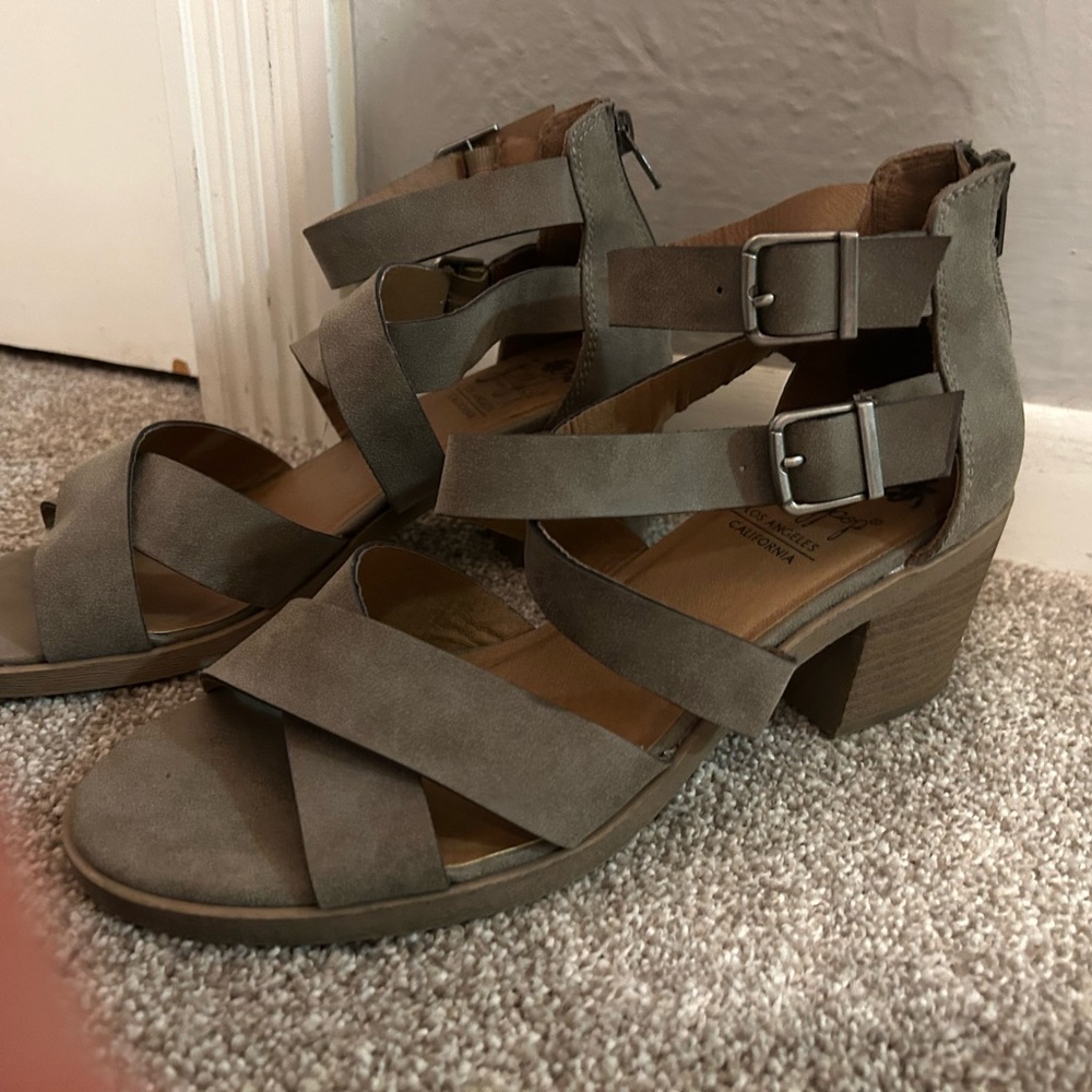 Jellypop Taupe Strappy Sandals